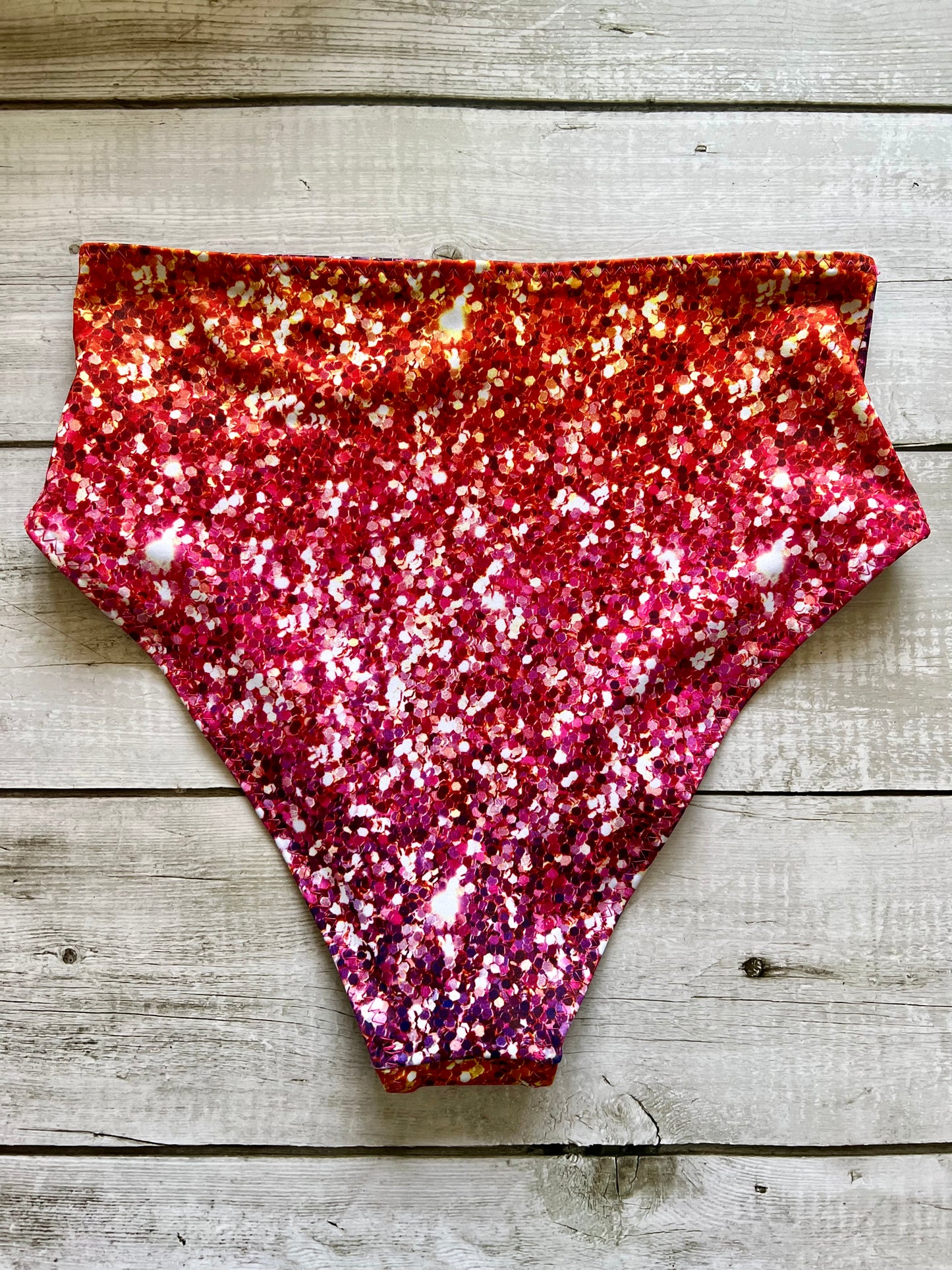 Rainbow Glitter High Bottoms - Size 8