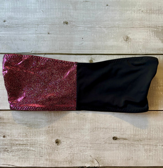 Half Burgundy Shine Bandeau- Size 10