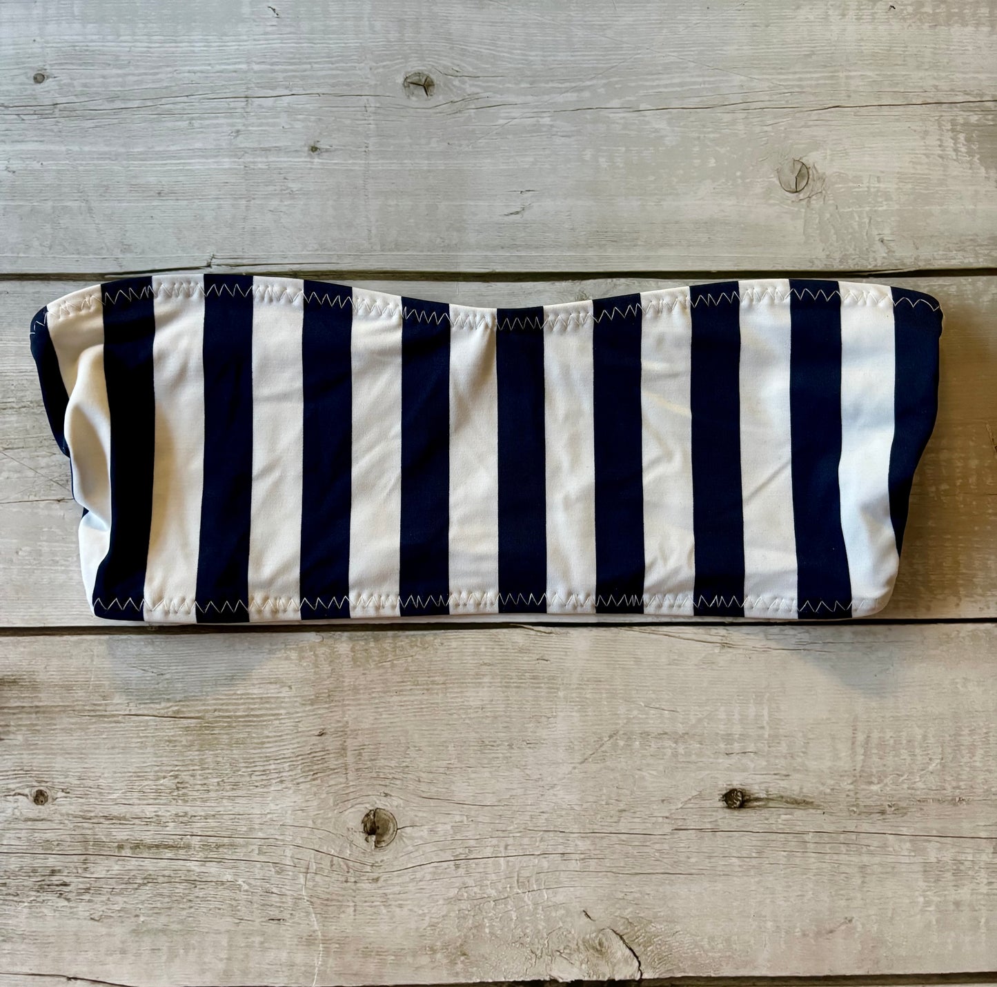 Navy Striped Bandeau- Size 8