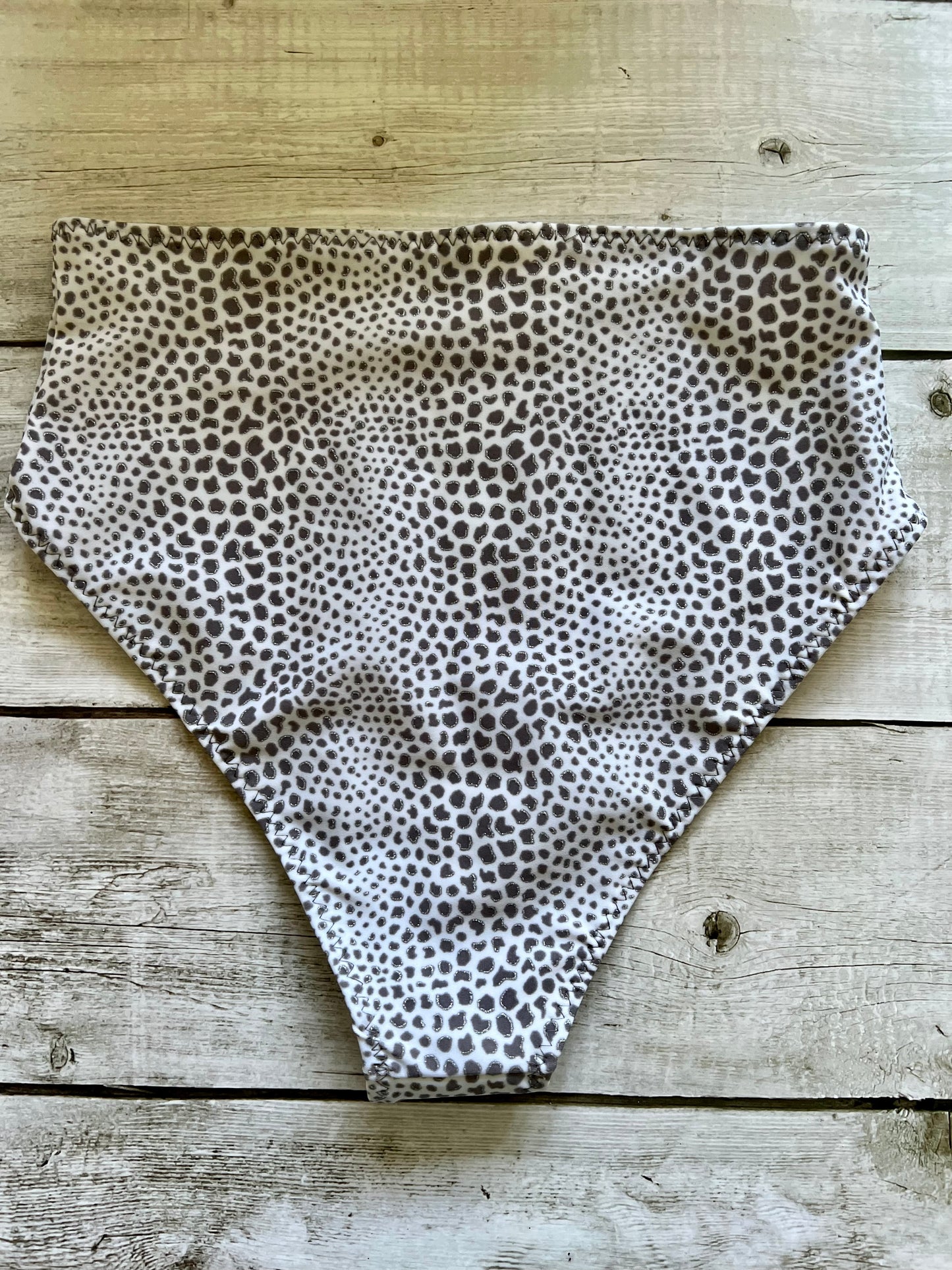 Silver Leopard High Bottoms - Size 8