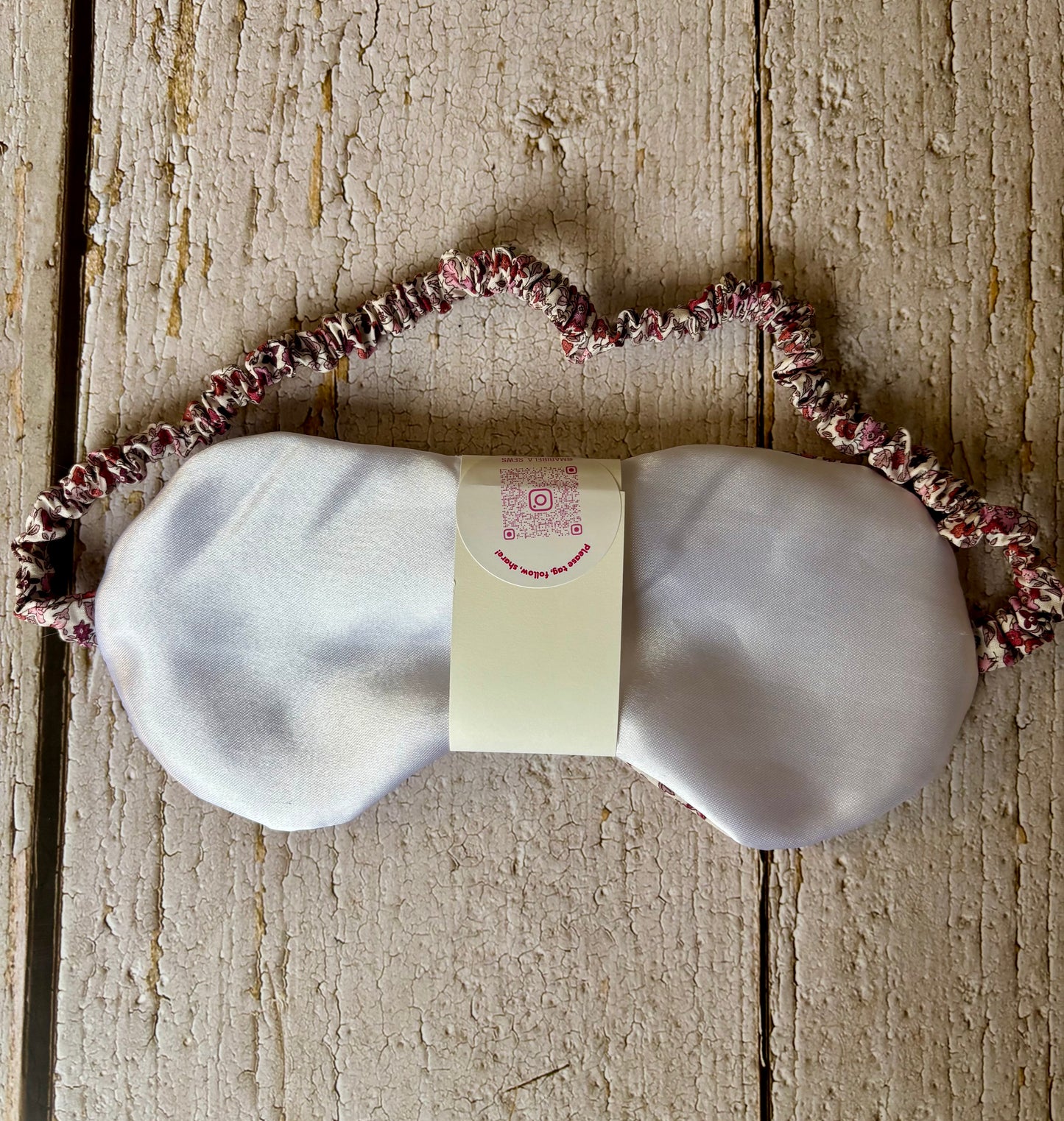 Red Liberty Print Eye Mask