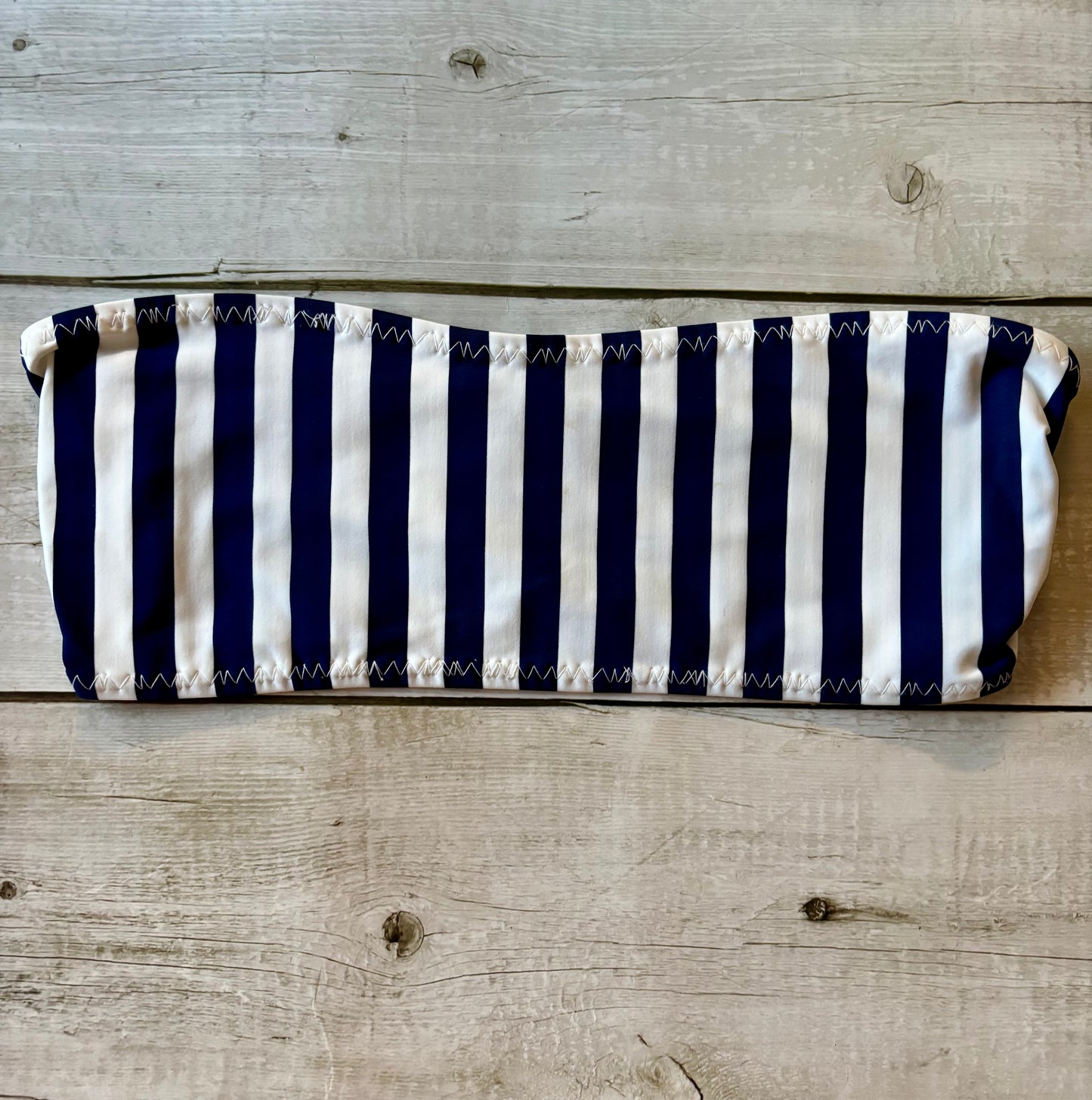 Navy Striped Bandeau- Size 8
