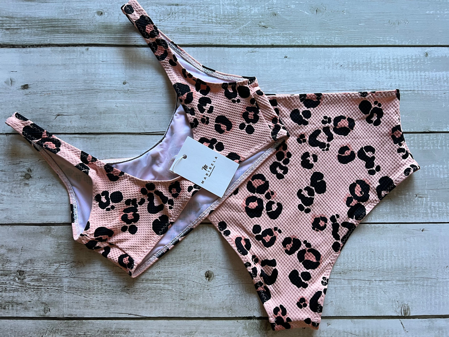 Pink Leopard Bikini - Size 10