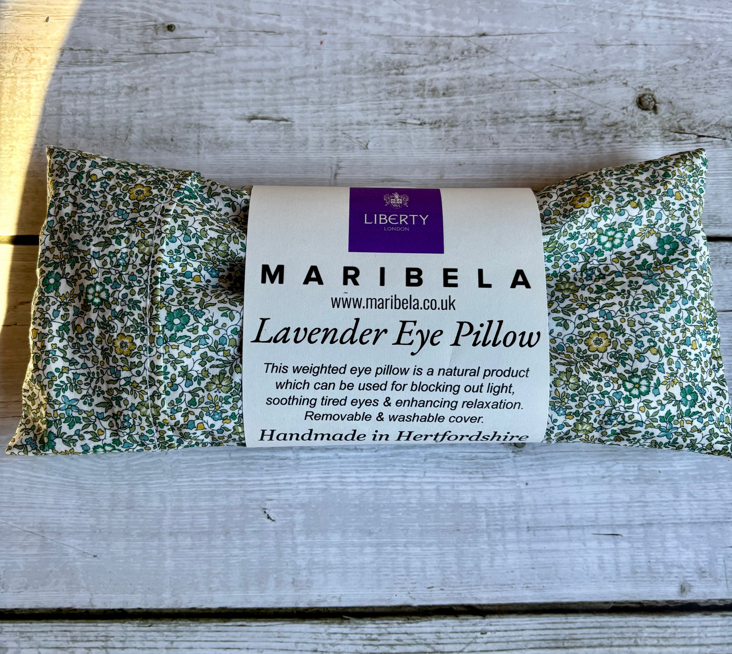Green Liberty Print Lavender Eye Pillow