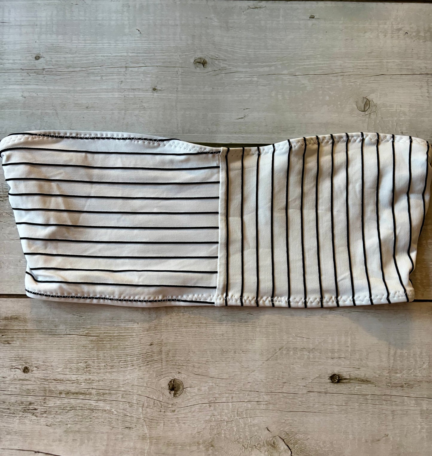 Pinstripe Half Bandeau- Size 12