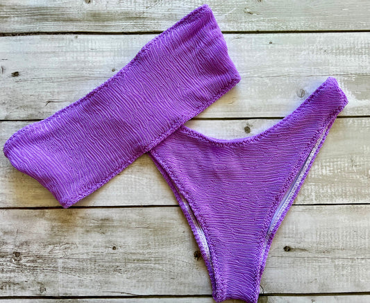 Purple Crinkle Bikini