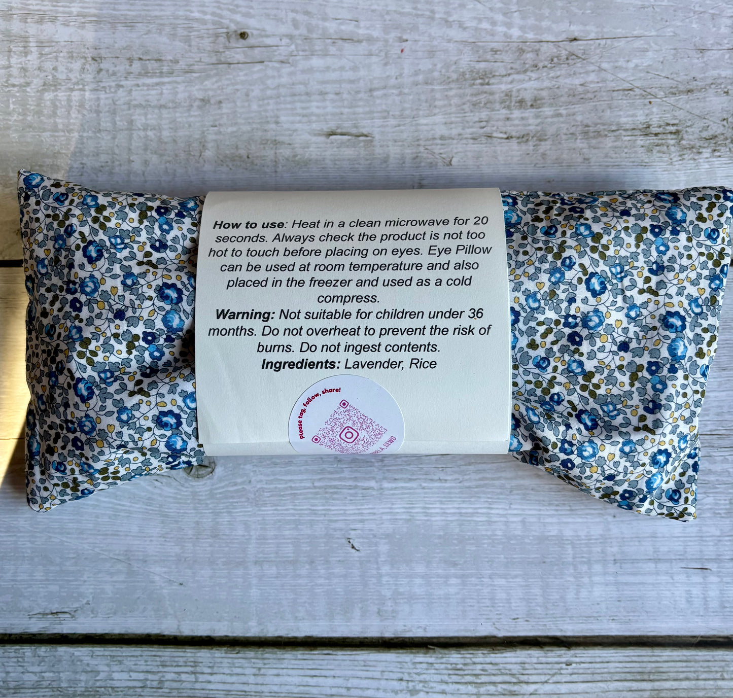 Blue Liberty Print Lavender Eye Pillow