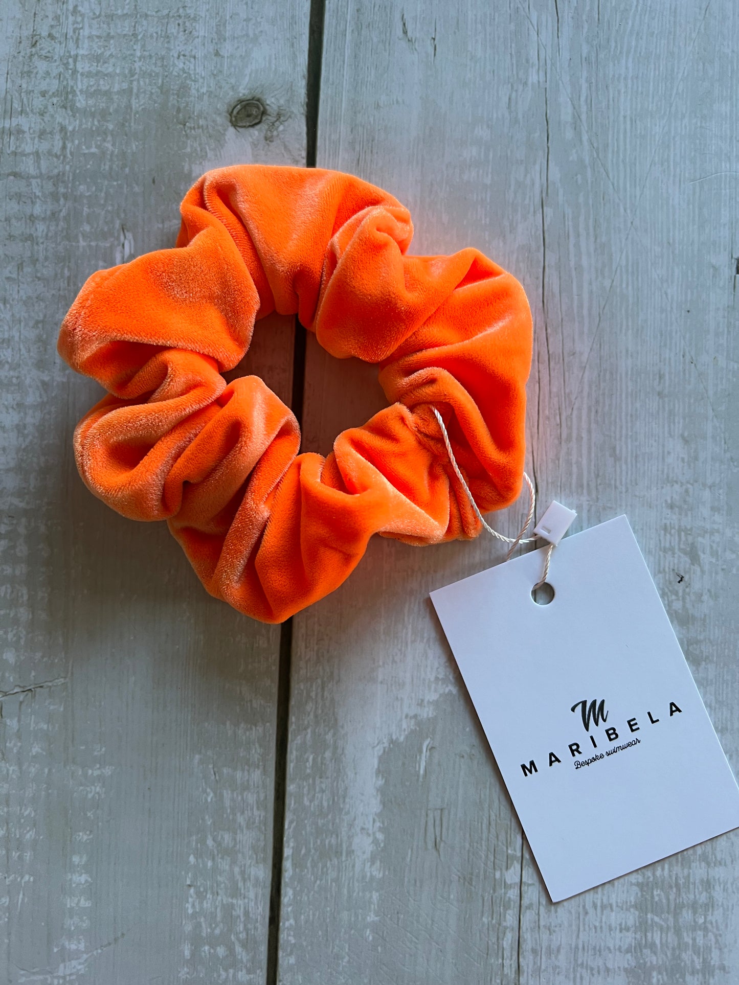 Orange Velvet Scrunchie