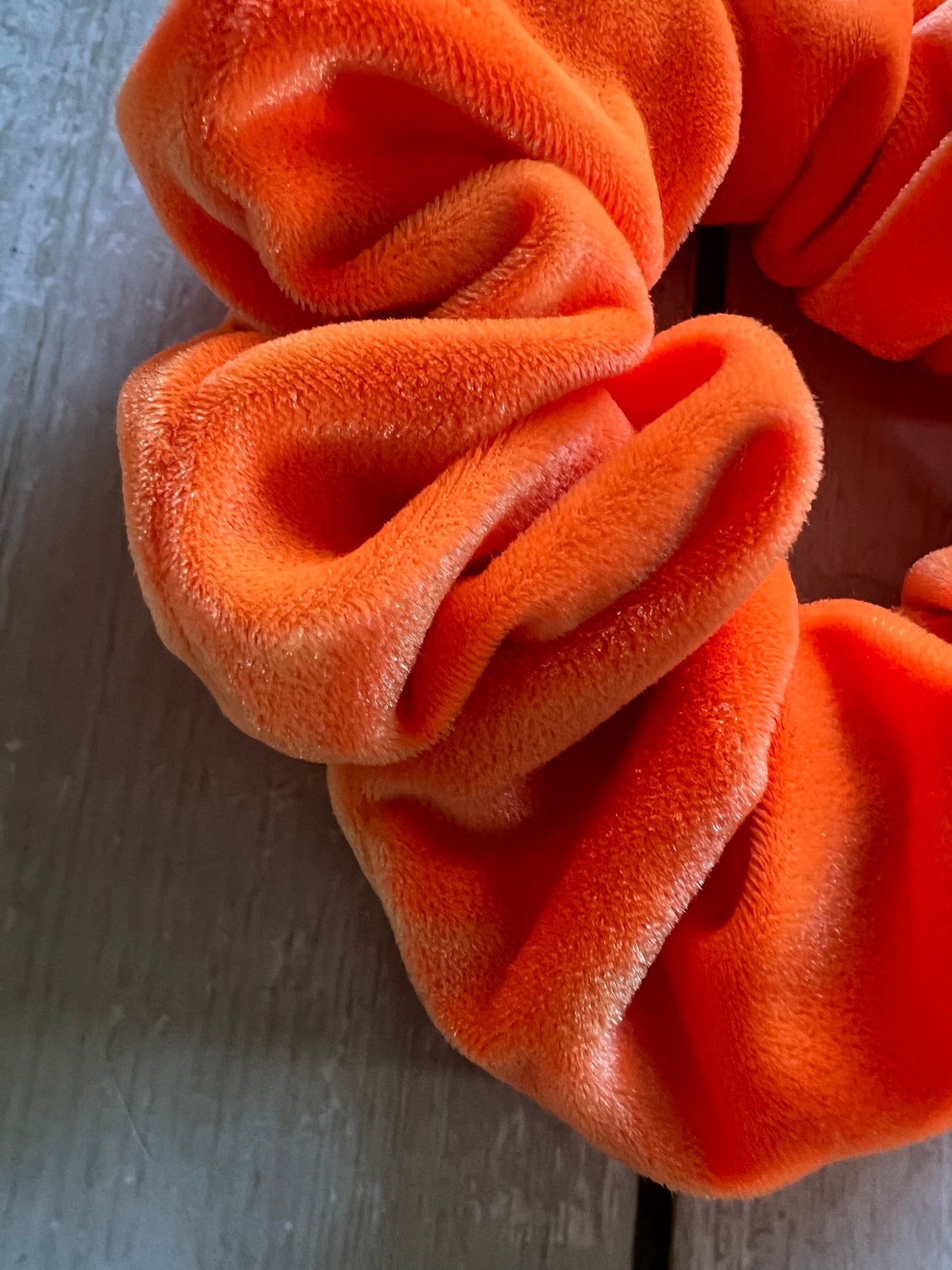 Orange Velvet Scrunchie