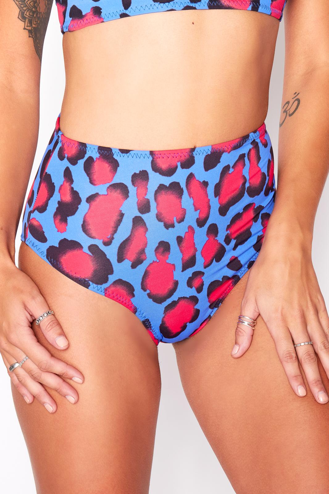 Blue Leopard Bikini Bottoms