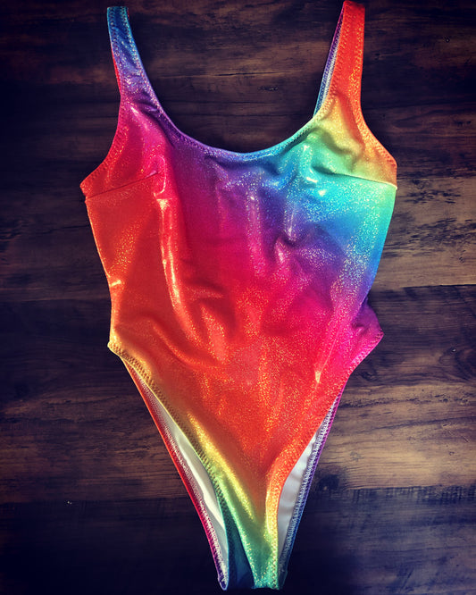 Holographic Rainbow Swimsuit