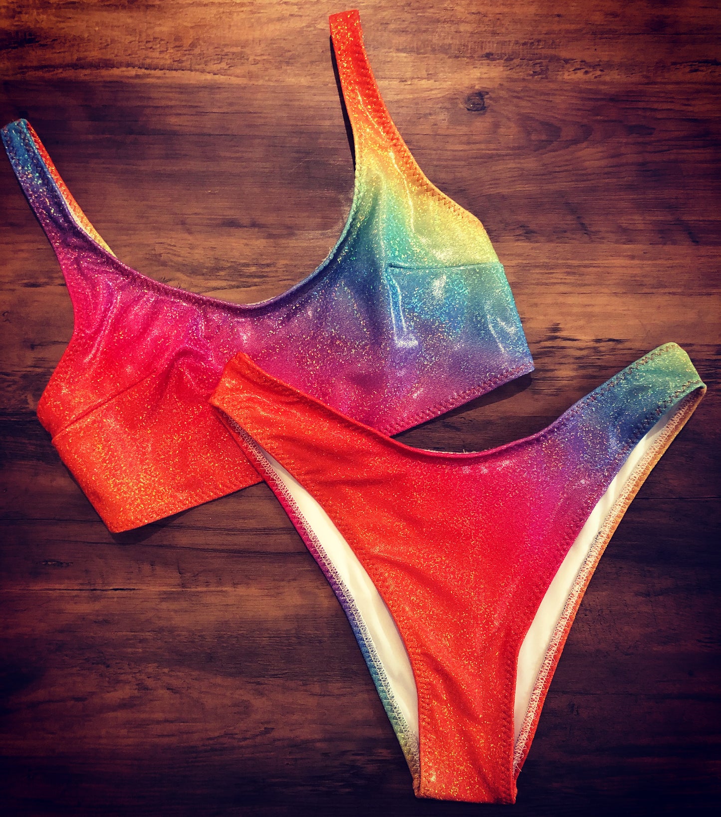 Holographic Rainbow Bikini