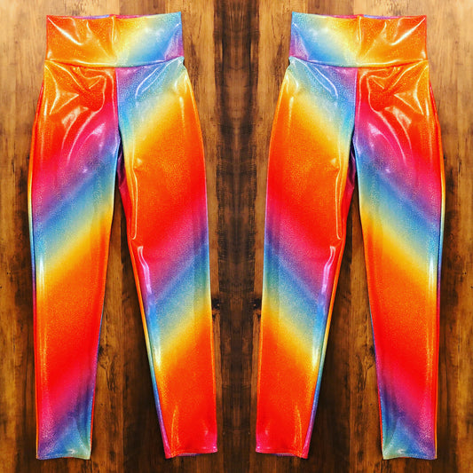 Holographic Rainbow Leggings