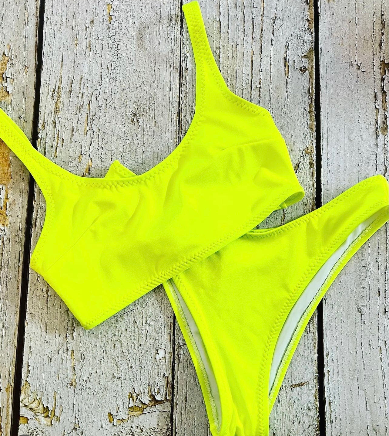 Fluorescent Yellow Bikini - Size 8