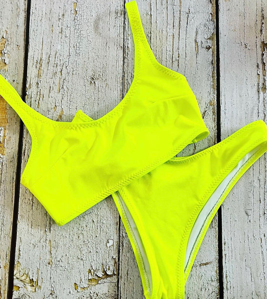 Fluorescent Yellow Bikini - Size 8