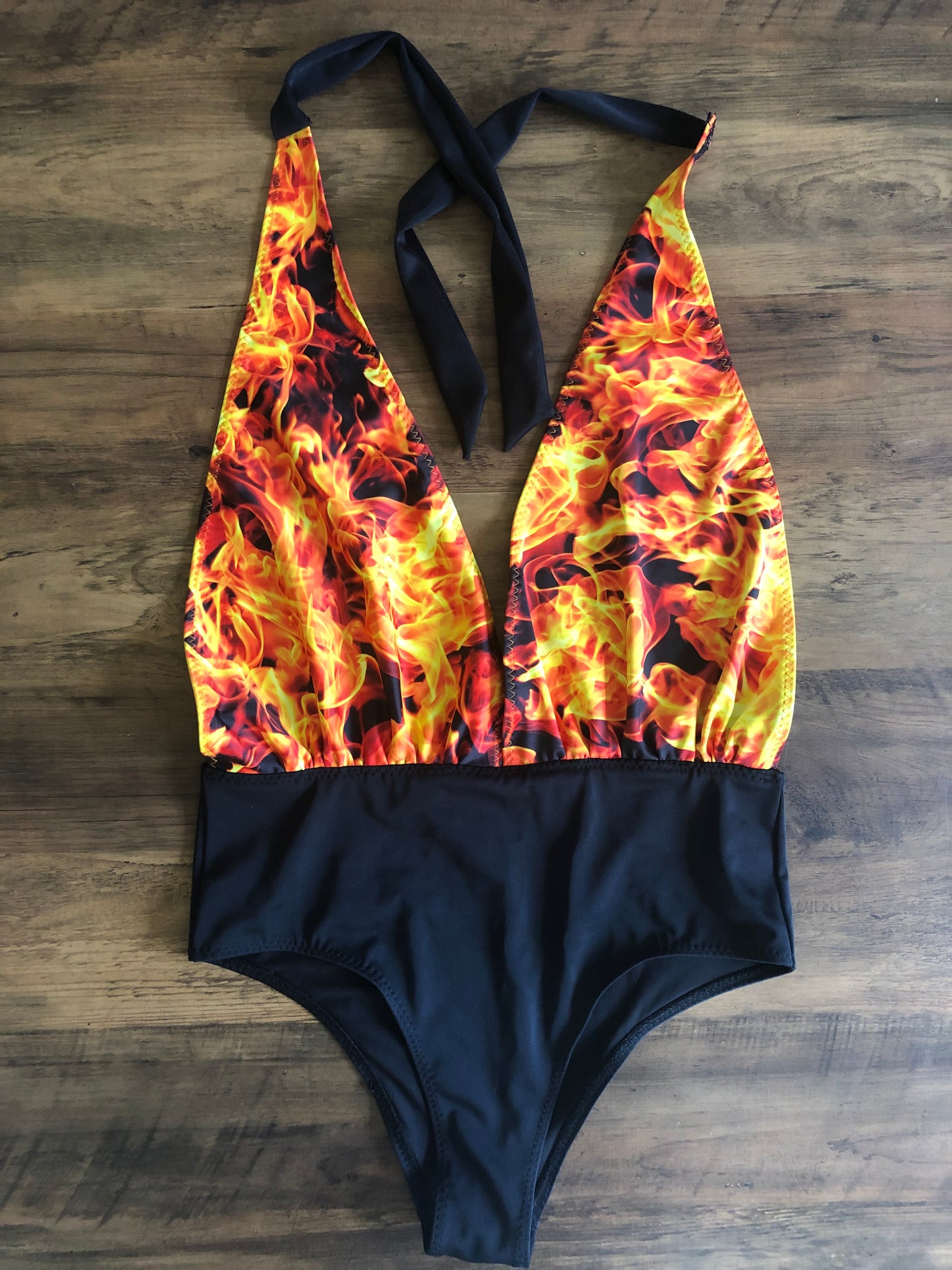 Limited Edition Fire Halter Swimsuit - Size 12 & 14