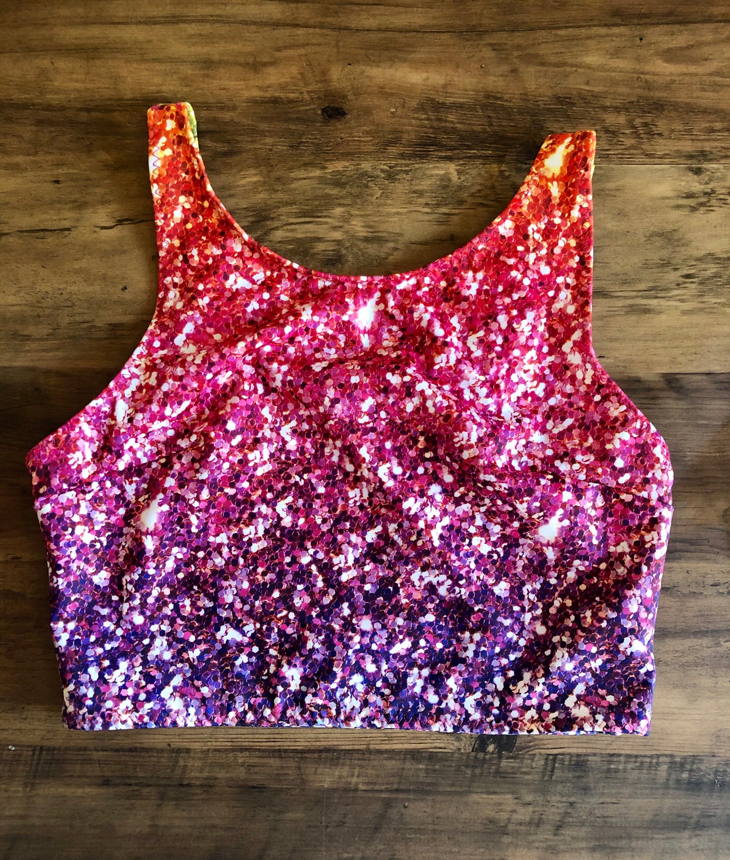 Glitter Rainbow Cropped Top