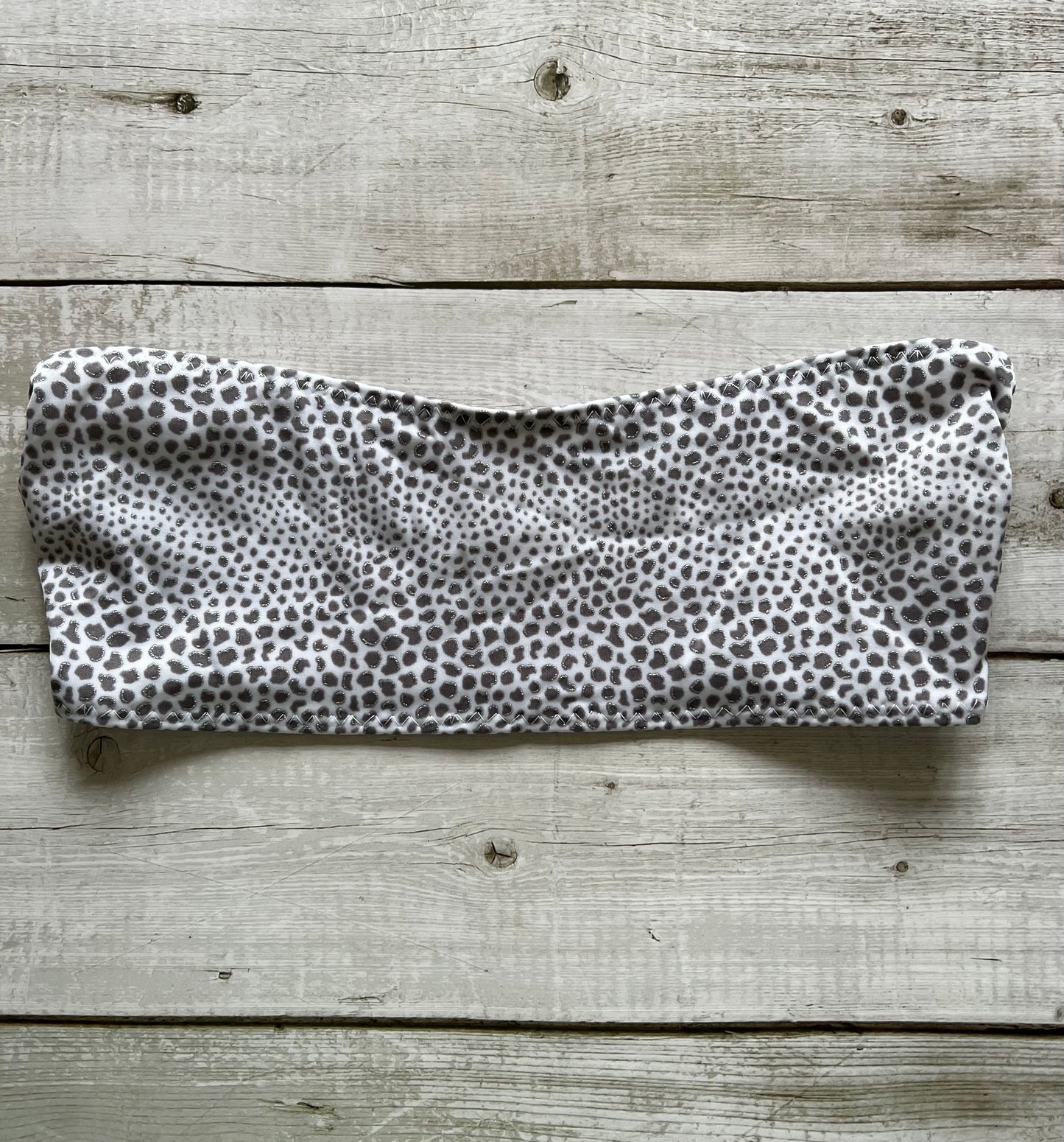 Silver Leopard Bandeau - Size 10