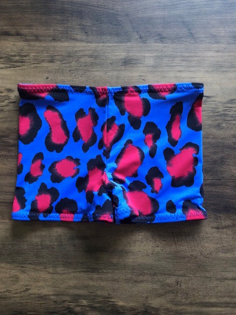 Boys Blue Leopard Trunks