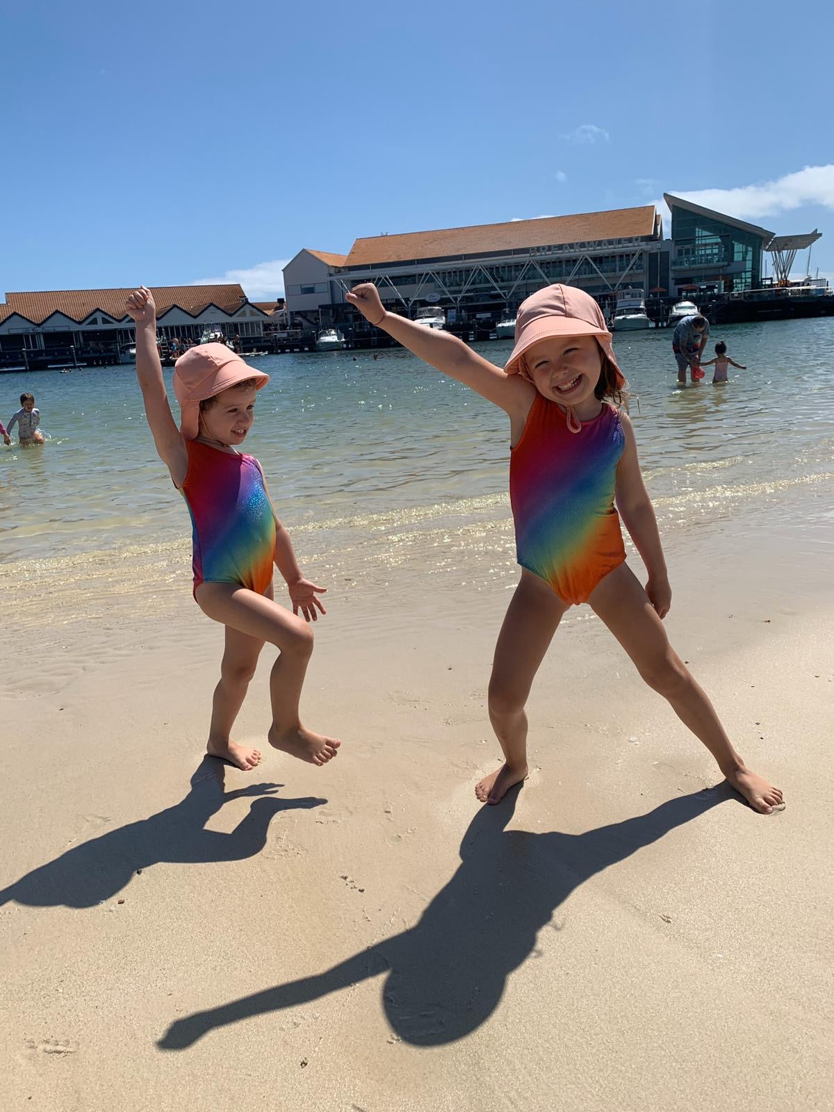 Girls Holographic Rainbow Swimsuit