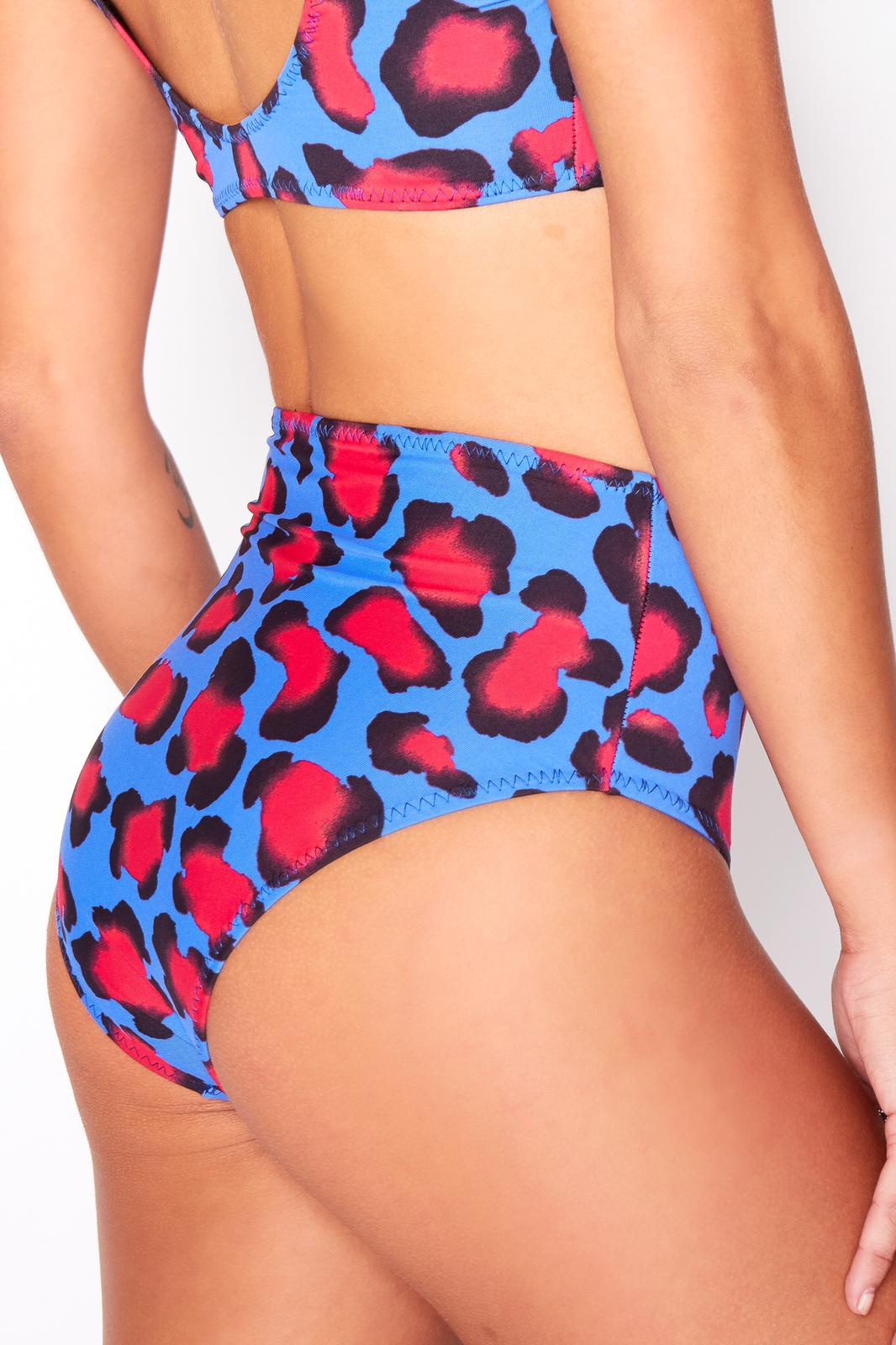 Blue Leopard Bikini Bottoms
