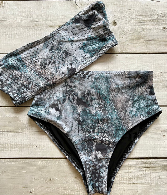 Grey Snake Bikini - Size 8