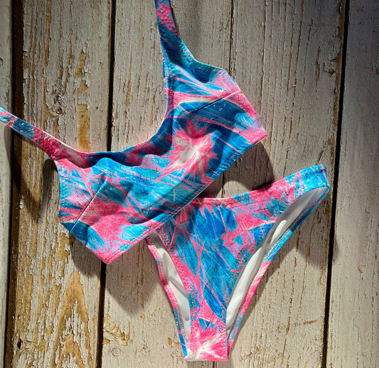 Pink & Blue Bikini - Size 8