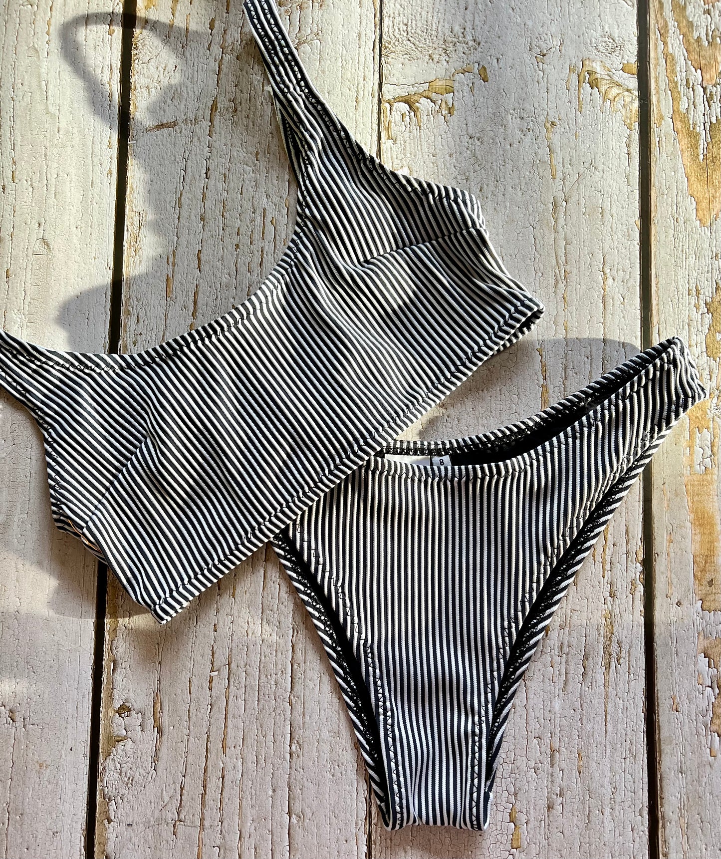 Navy Pinstripe Bikini