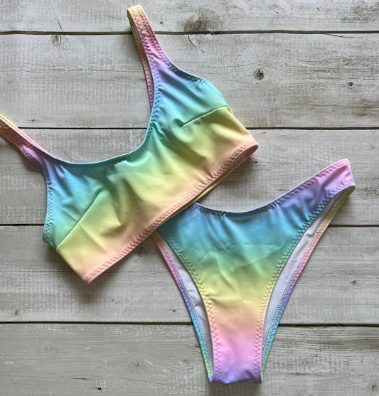 Rainbow Pastel Bikini - Size 8