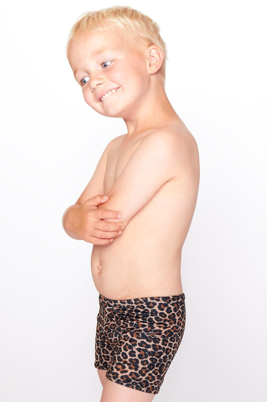 Boys Classic Leopard Trunks