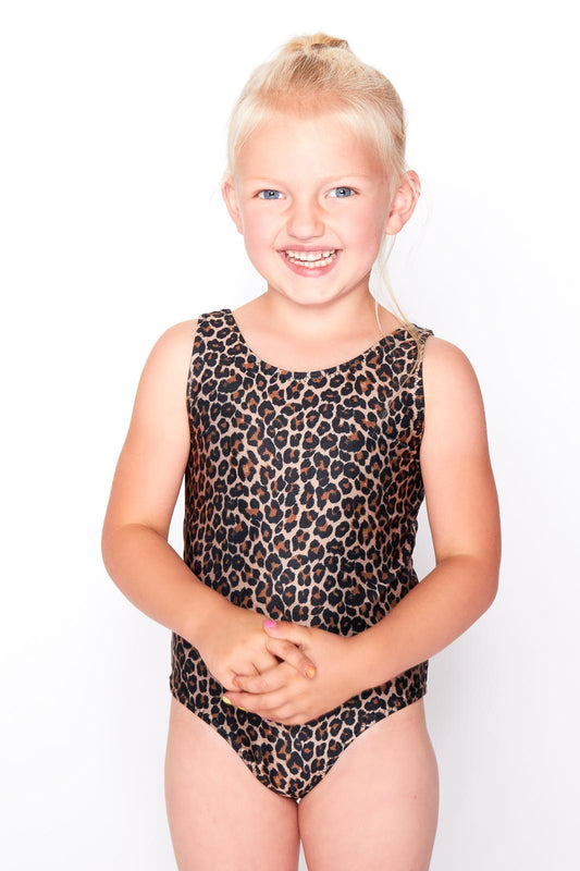 Girls Classic Leopard Swimsuit