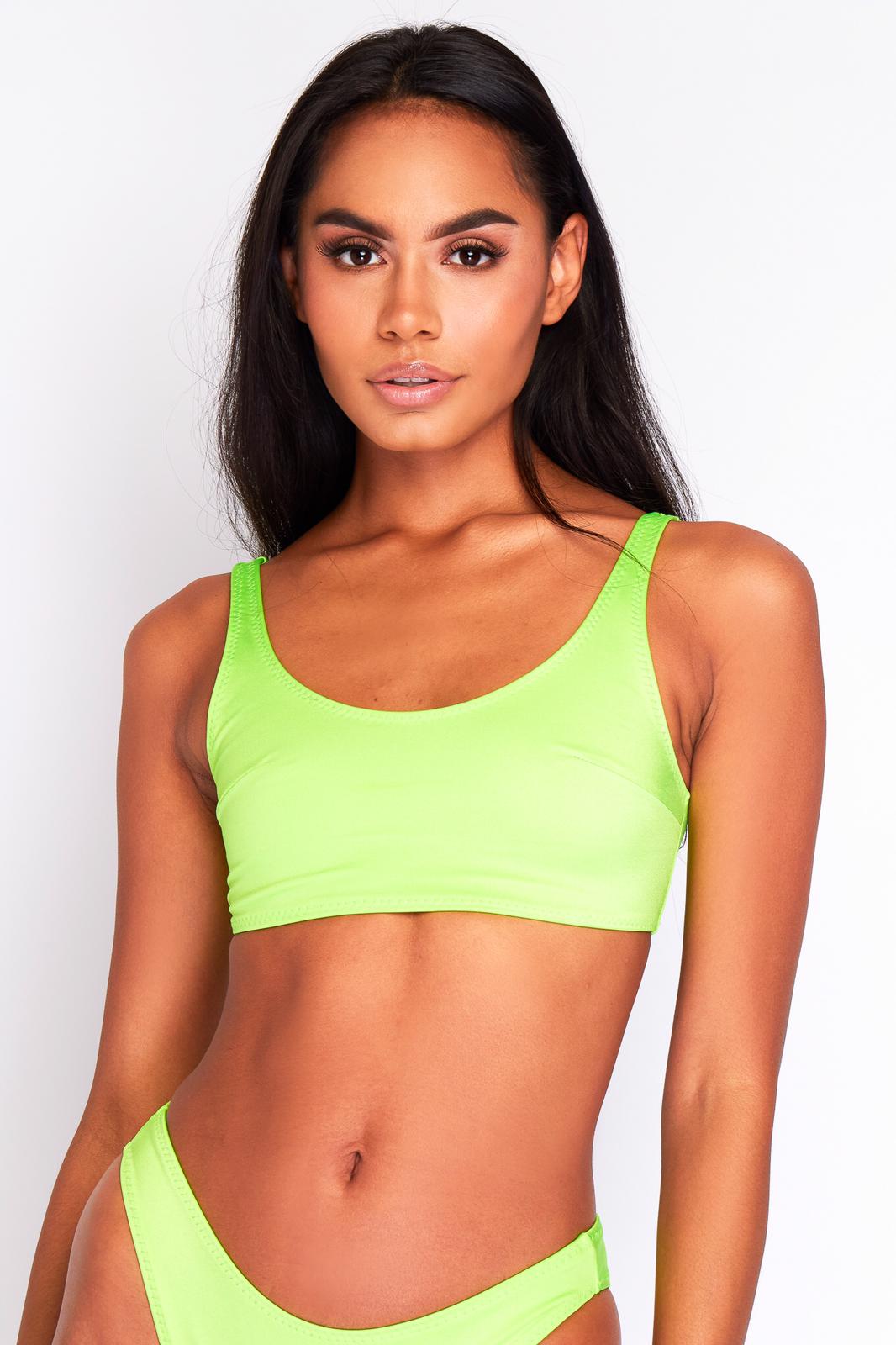 Neon Green Bikini Top